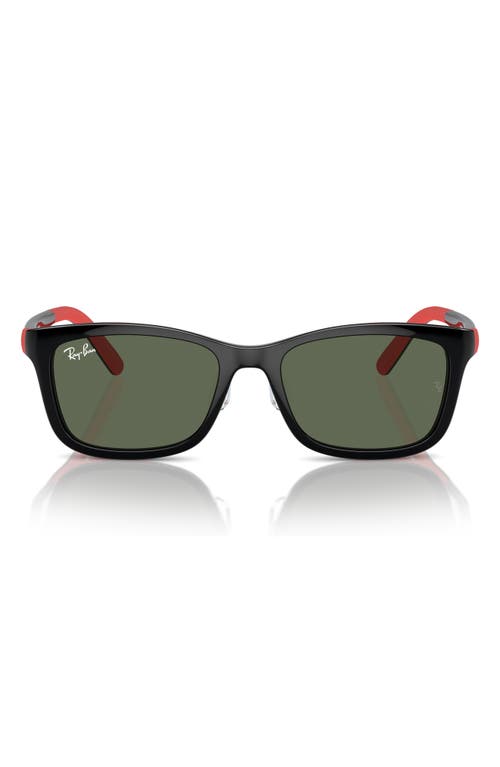 Ray Ban Ray-ban Kids' 49mm Rectangular Optical Glasses & Clip-on Sunglasses In Red Multi