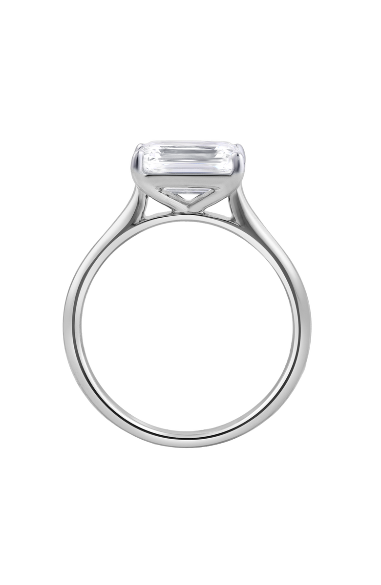 LuvMyJewelry Posy 14K Gold 2 Ct Emerald East West Lab Grown Diamond Ring, Alternate, color, 14K White Gold