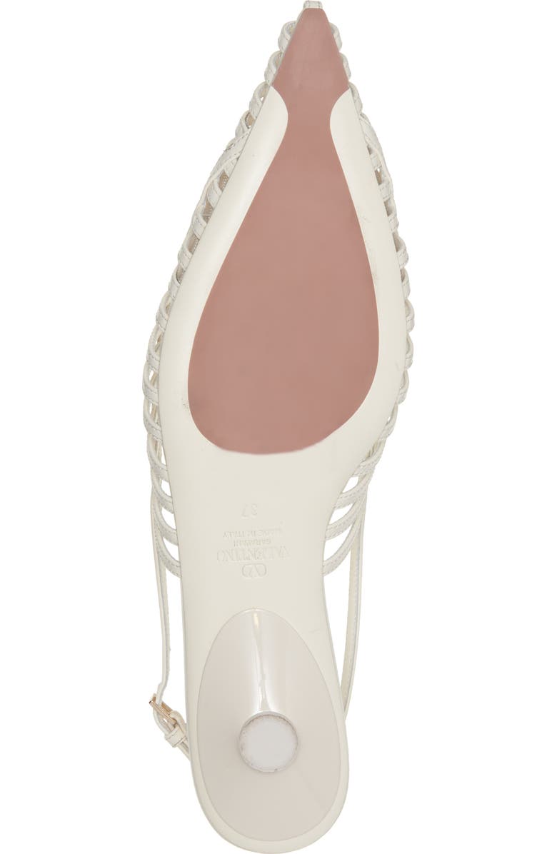 Valentino Garavani Rockstud Wispy Pointed Toe Slingback Flat, Alternate, color,