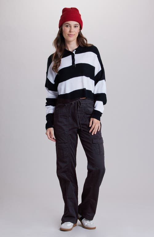 Unionbay Sonika Drawstring Waist Cargo Pants In Black