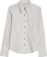Golden Goose Journey Collection Slim Fit Stripe Button-Up Shirt
