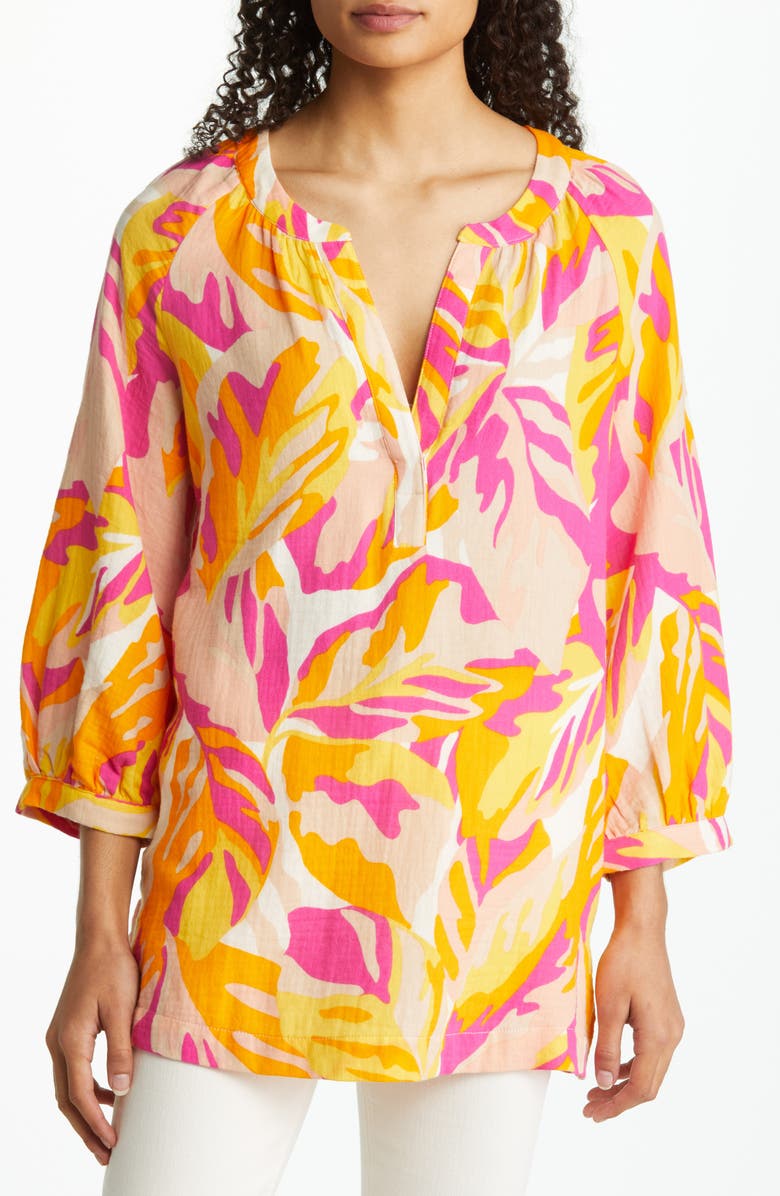 Sanctuary Island Print Gauze Tunic, Main, color,