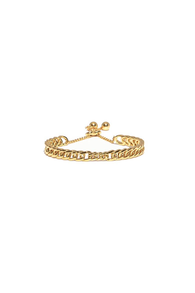 Simple Delicate Cuban Bracelet, Main, color, Yellow Gold