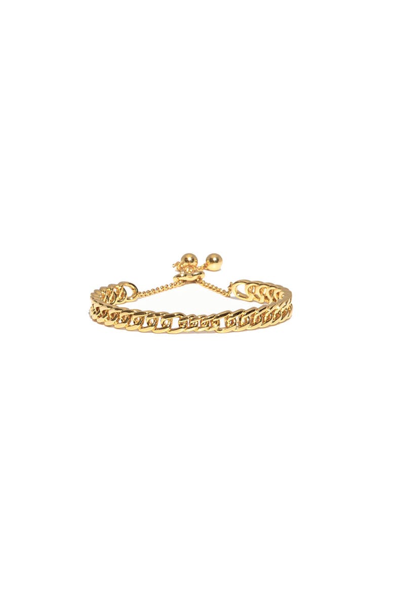 ZARUX Simple Delicate Cuban Bracelet, Main, color, Yellow Gold