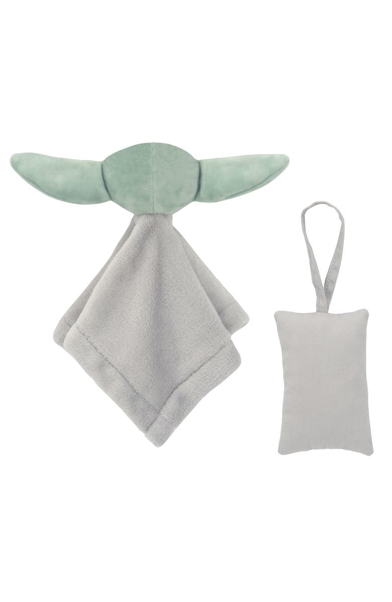 Lambs & Ivy Star Wars The Child/Baby Yoda Security Blanket/Door Pillow Gift Set, Alternate, color, Multicolor
