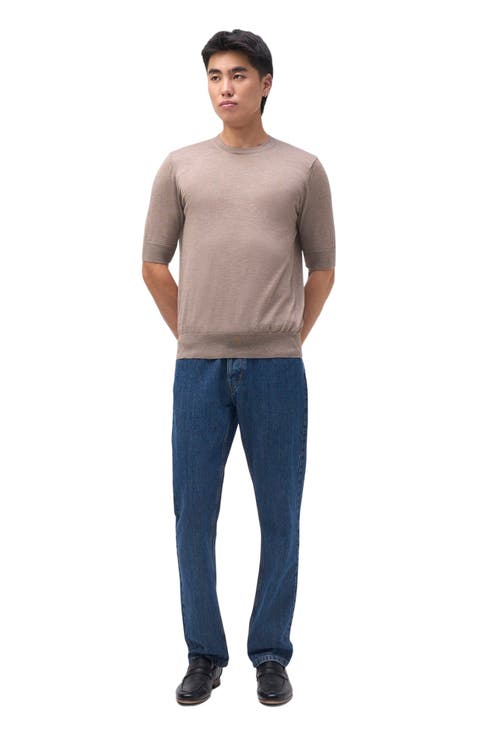 Silk Cashmere Crew Neck T-Shirt