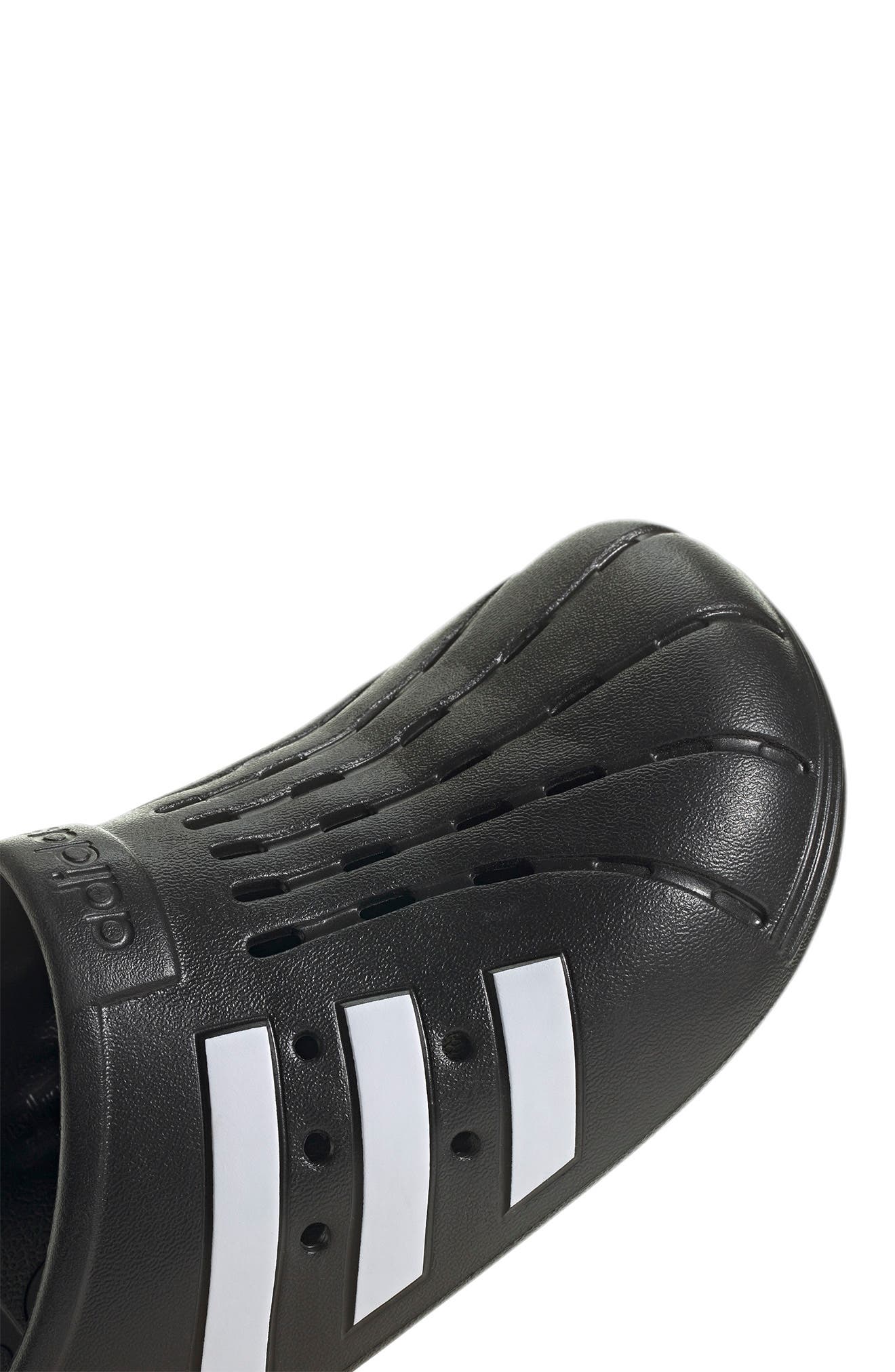 adidas Adilette Clog Sandal, Alternate, color, Core Black/ White/ Core Black