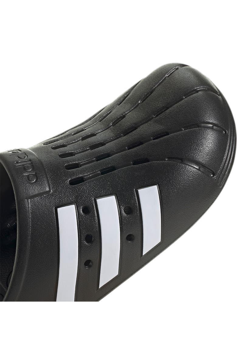 adidas Adilette Clog Sandal, Alternate, color, Core Black/ White/ Core Black