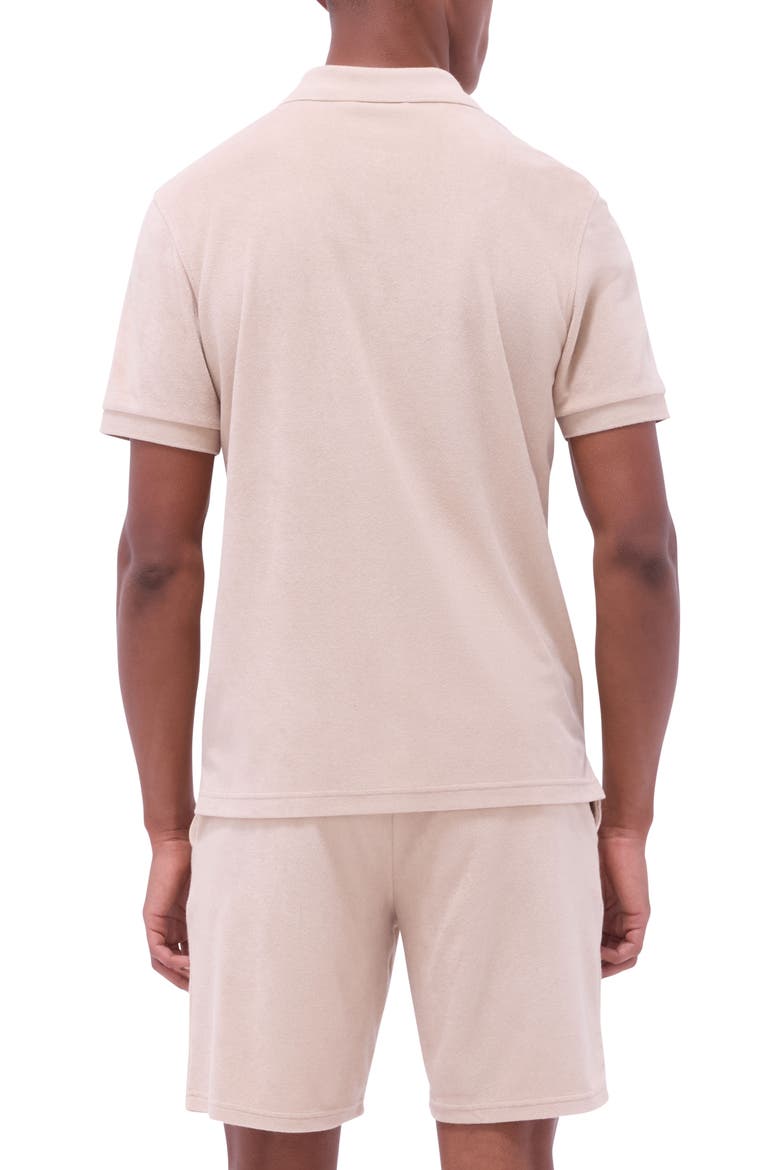 Cotton Blend French Terry Polo, Alternate, color, SAND