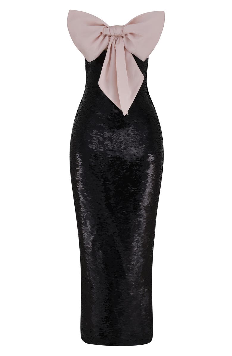 HOUSE OF CB Holly Sequin Strapless Cocktail Dress, Alternate, color, 