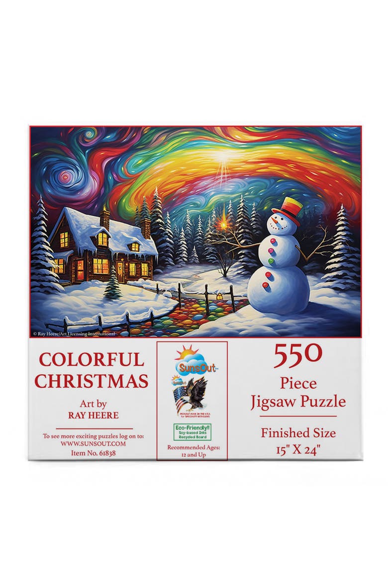 Colorful Christmas 550 piece Jigsaw Puzzle for Adults, Alternate, color, Multicolor