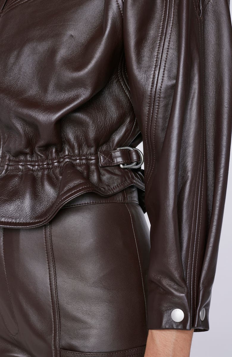 FRAME Crop Leather Jacket, Alternate, color,