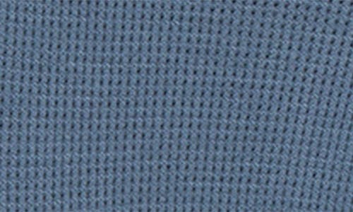 Little Me Waffle Stitch Romper & Cap Set In Blue