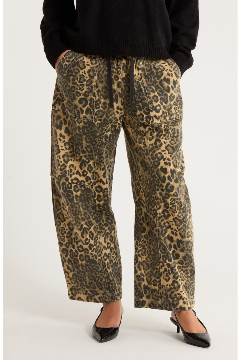 Cheetah Drawstring Pants, Main, color, CHEETAH