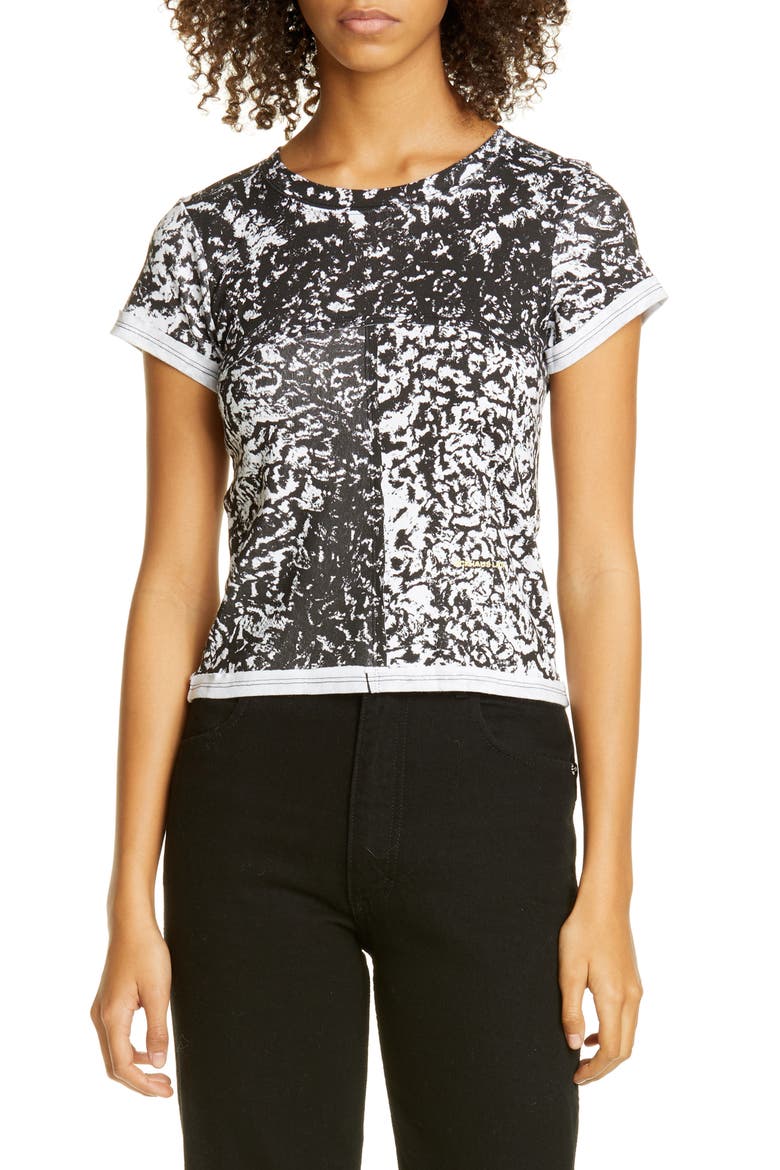 Print Lapped Seam Baby Tee, Main, color, ASTRAKHAN