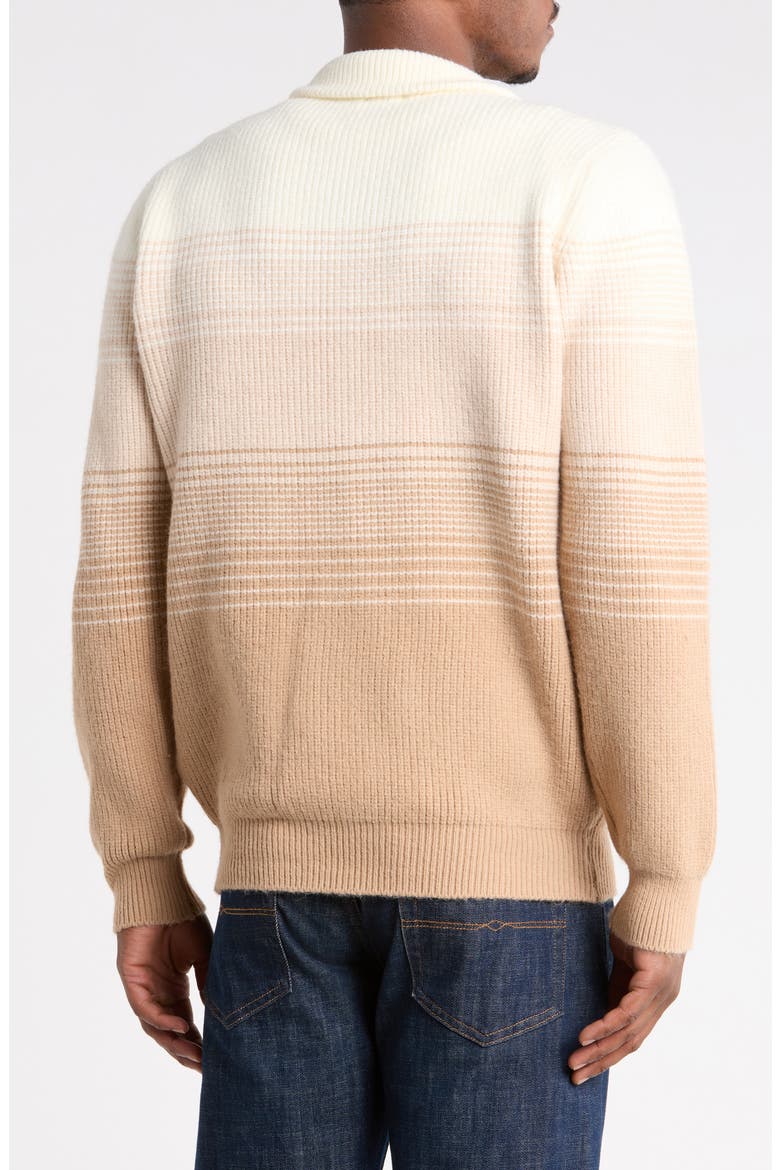 Mock Neck Quarter Zip Sweater, Alternate, color, TAN