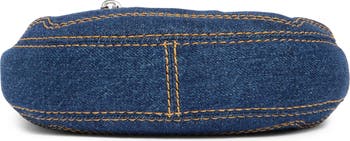 Denim Cruiser Mini Crescent Crossbody Bag
