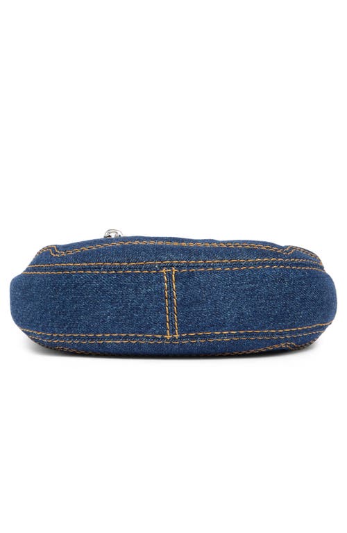 MARC JACOBS MARC JACOBS DENIM CRUISER MINI CRESCENT CROSSBODY BAG