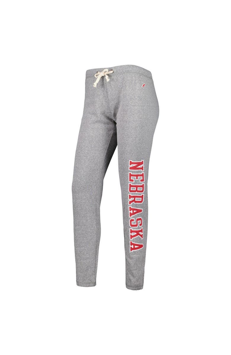 LEAGUE COLLEGIATE WEAR Women's League Collegiate Wear Heather Gray Nebraska Huskers Victory Springs Tri-Blend Jogger Pants, Alternate, color, 