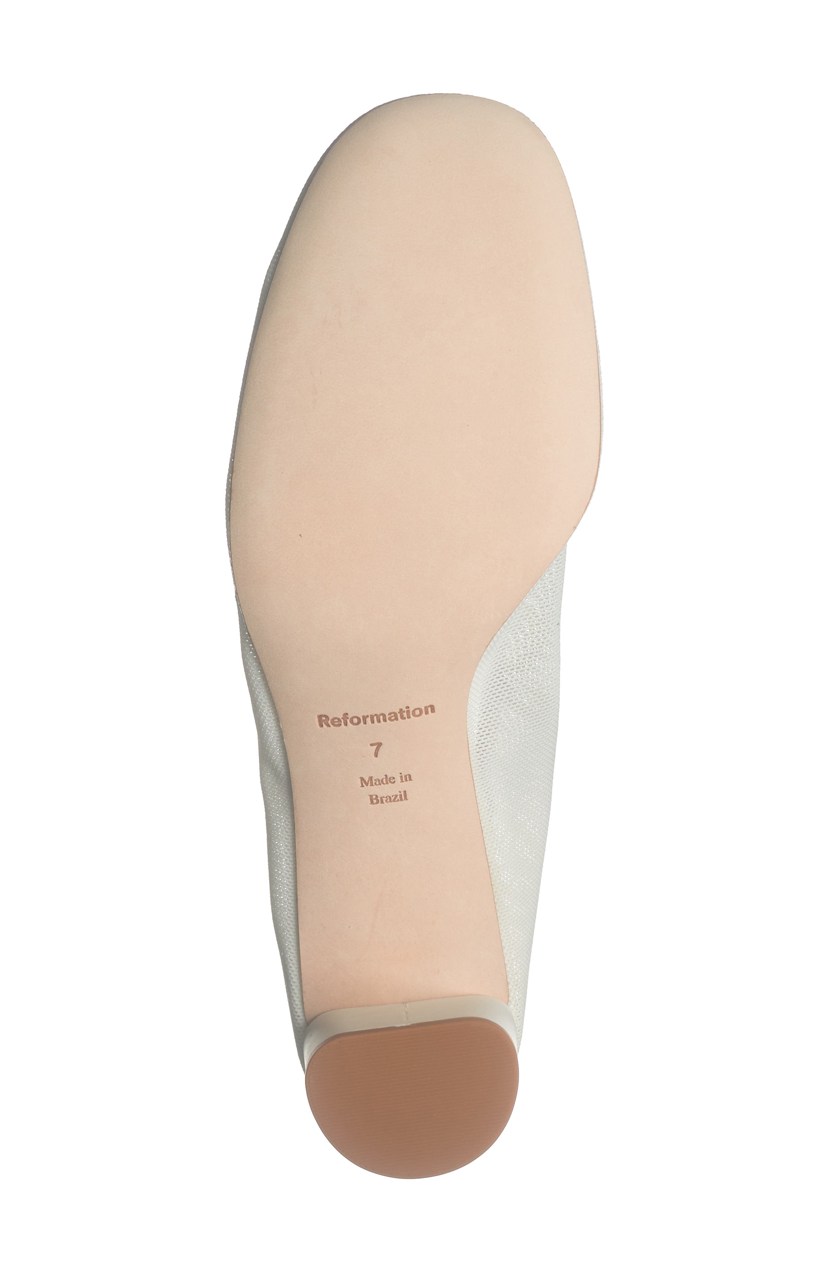 Reformation Betsy Illusion Mesh Pump, Alternate, color, White Mesh