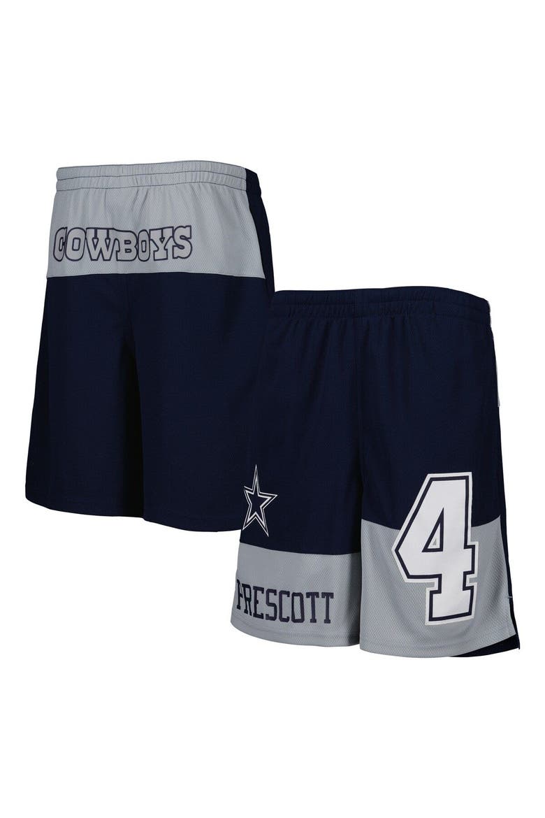 Youth Dak Prescott Navy Dallas Cowboys Name & Number Player Shorts, Main, color, Navy