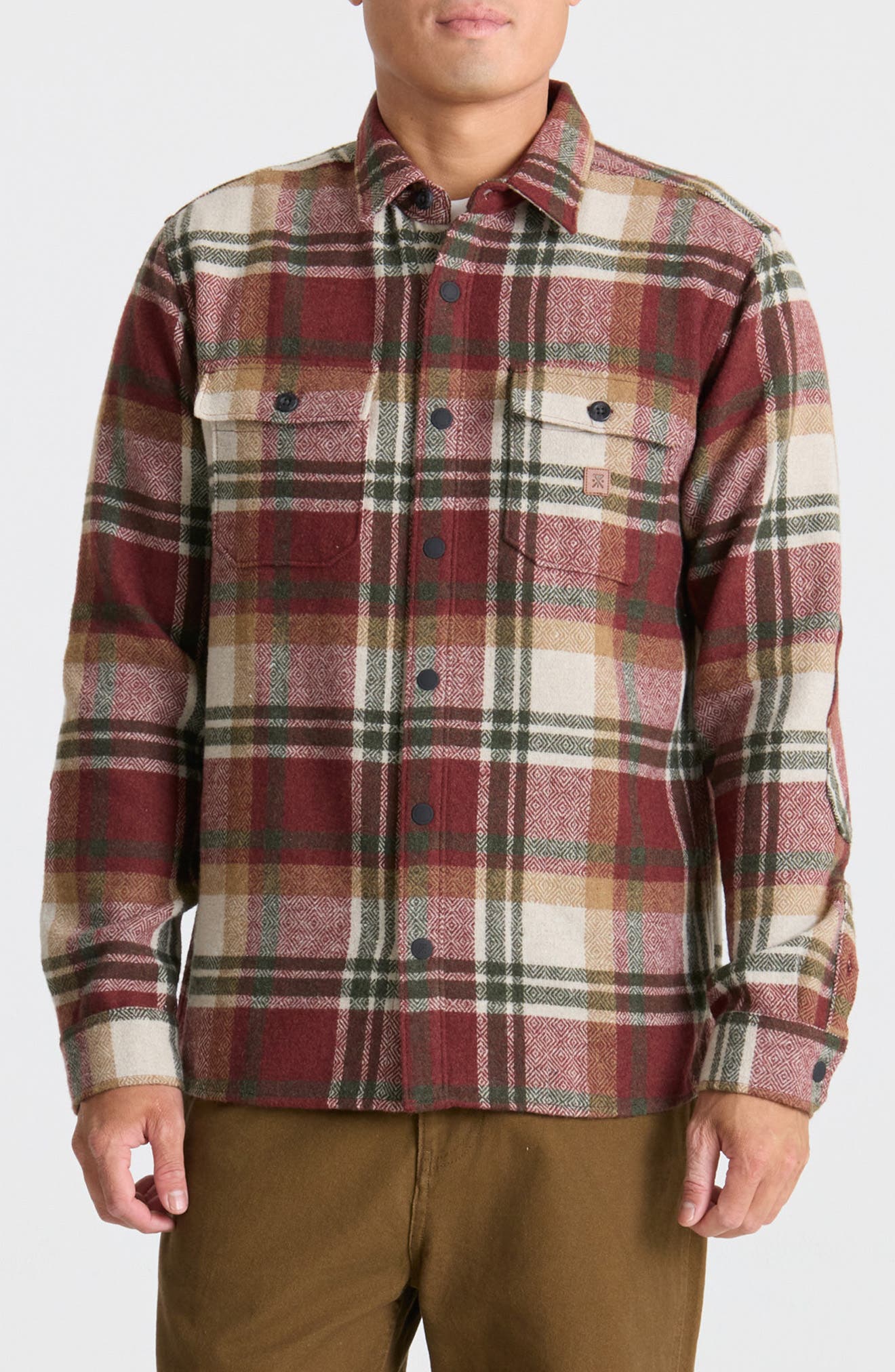 Roark Nordsman Plaid Flannel Snap-Up Overshirt