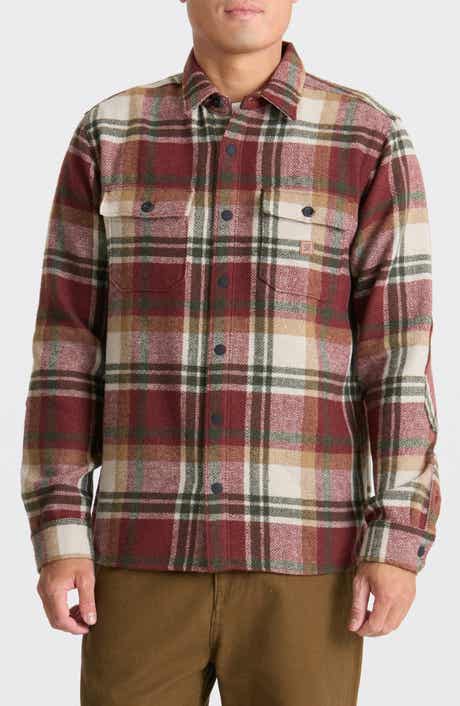 Roark Nordsman Plaid Flannel Snap-Up Overshirt
