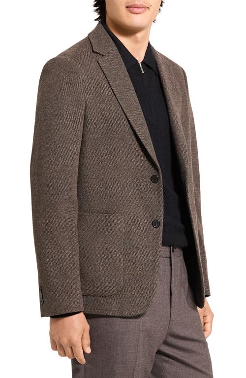 Theory Clinton Textured Knit Twill Sport Coat In Brown