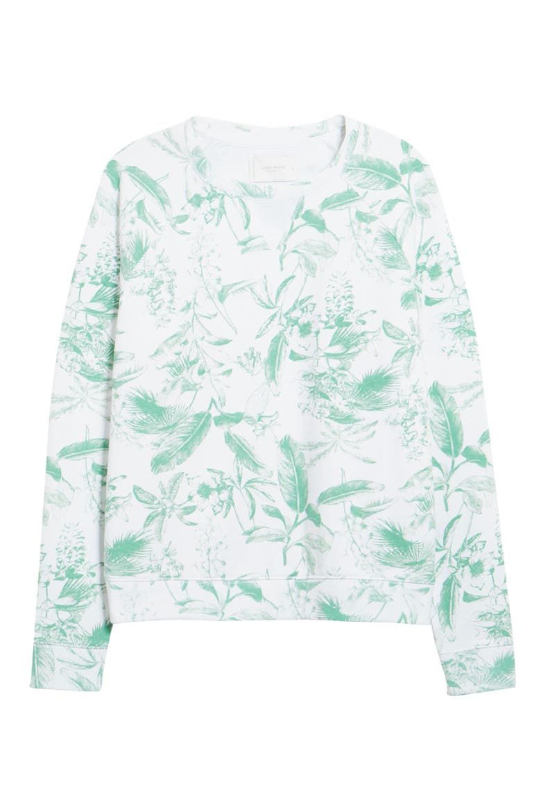 Botanical Print Sweatshirt, Main, color, GREEN MULTI