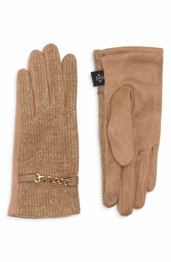 Chain Detail Ribbed Tech Gloves