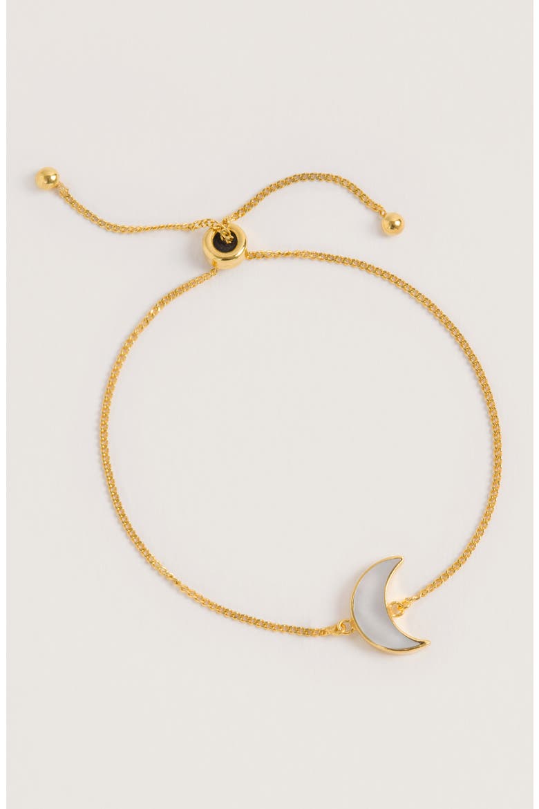 Adjustable Moon Bracelet, Alternate, color, Gold