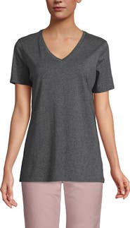 Lands' End Supima Cotton V-neck T-Shirt