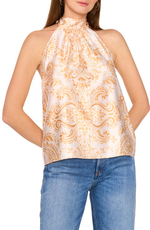 The Erica Satin Halter Neck Top