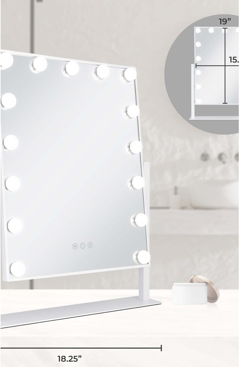 Zadro Medium Vertical Hollywood Makeup Mirror with Lights, Alternate, color, White