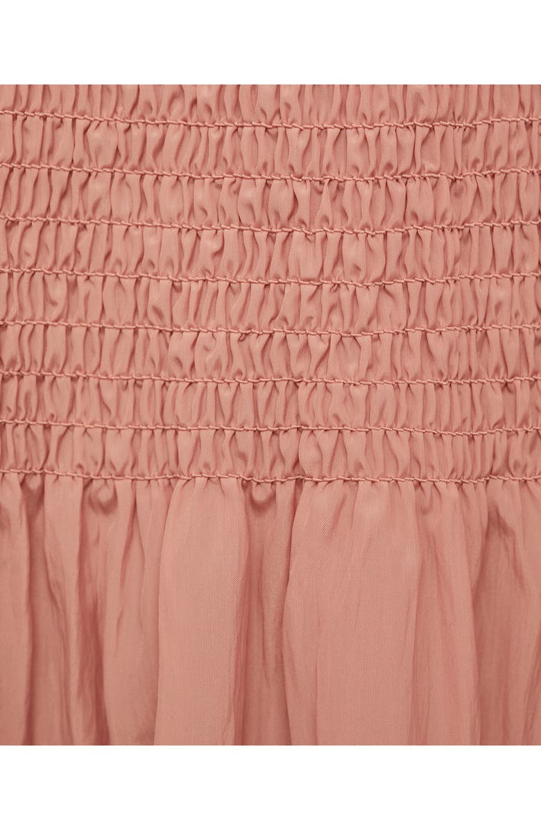 MANGO Smocked Waist Maxi Skirt, Alternate, color, Pastel Pink