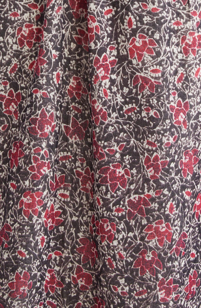 Isabel Marant Étoile Sabba Tiered Cotton Maxi Dress, Alternate, color, Crushed Berry