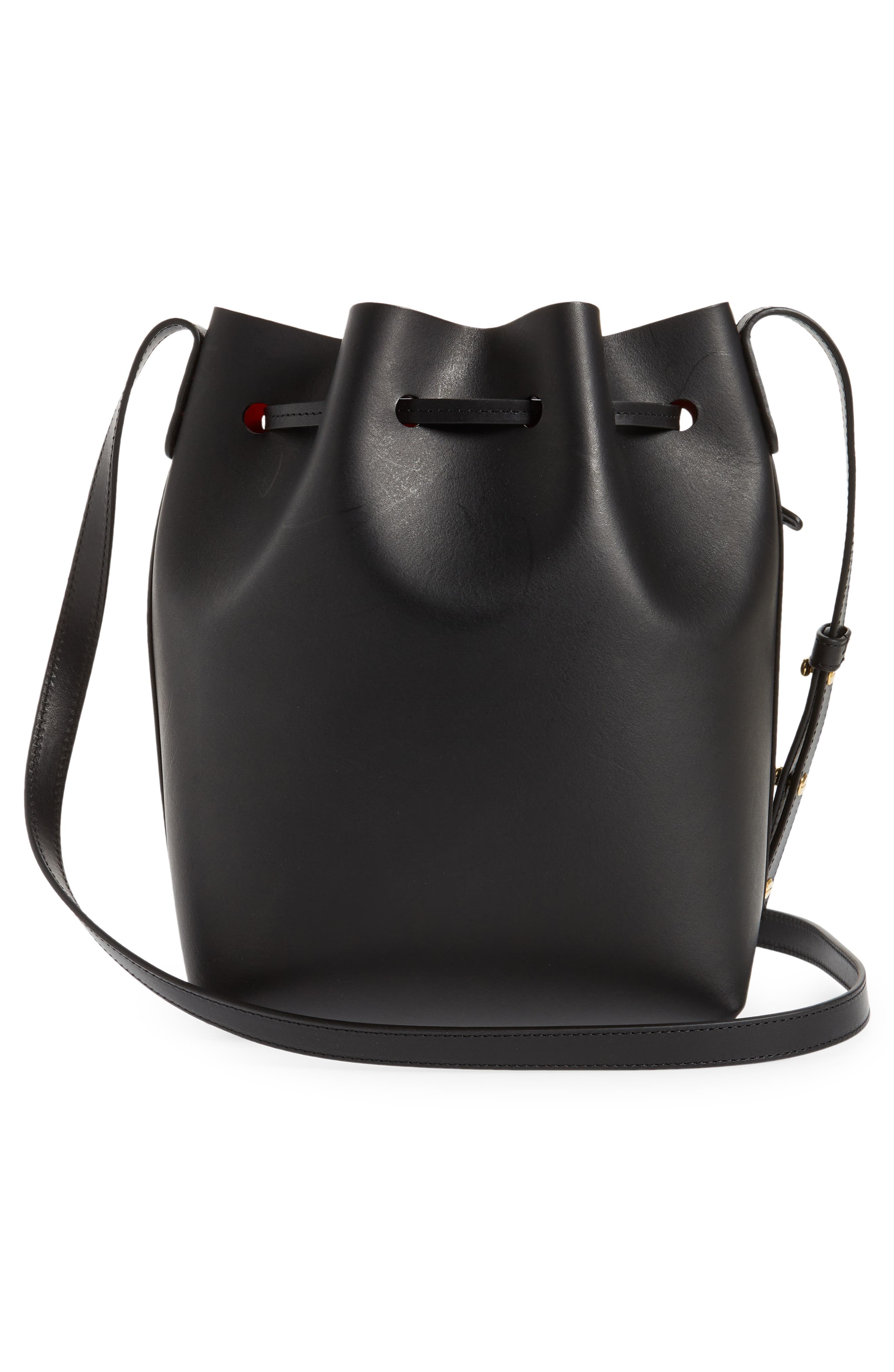 Mansur Gavriel Mini Leather Bucket Bag, Alternate, color, 