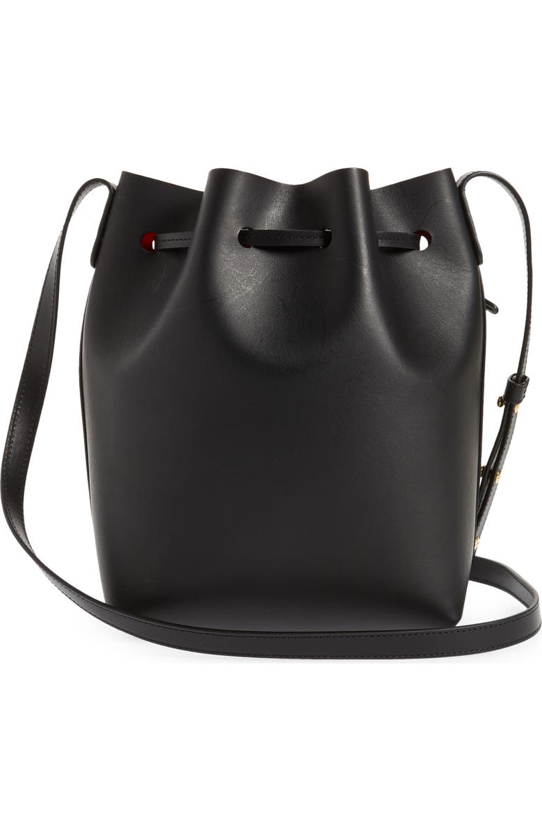 Mansur Gavriel Mini Leather Bucket Bag, Alternate, color,