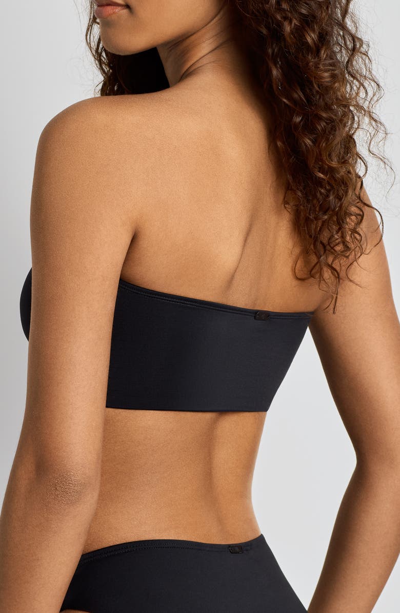 Lauren Ralph Lauren Longline Bandeau Bikini Top, Alternate, color, Black