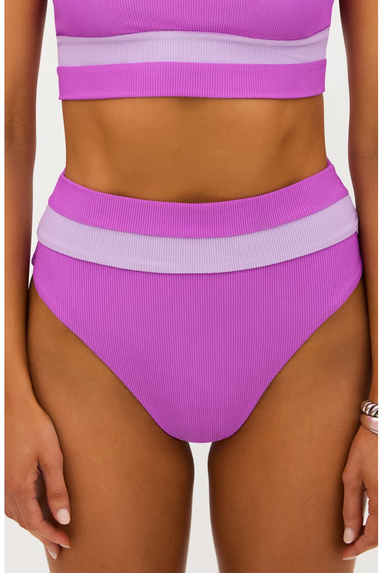 Heidi High Rise Bikini Bottoms, Main, color, LAVENDER