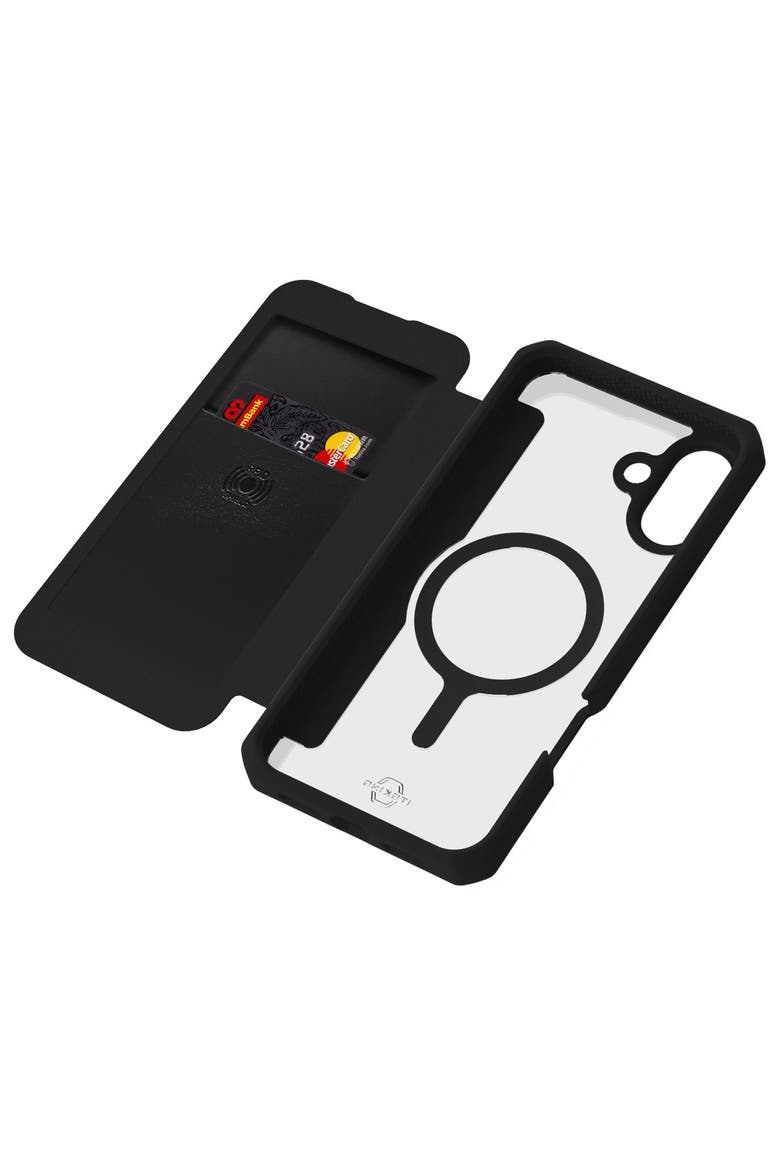 Hybrid_R Folio MagSafe Case for Apple iPhone 16, Alternate, color, Black