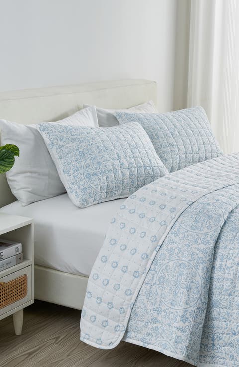 Floral Print 3-Piece Quilt Set