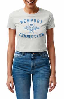Monster Digital Newport Tennis Club Crop Graphic T-Shirt