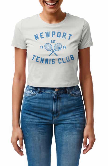 Monster Digital Newport Tennis Club Crop Graphic T-Shirt