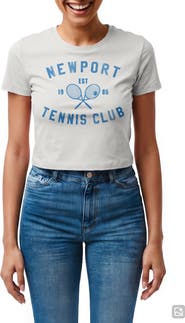 Monster Digital Newport Tennis Club Crop Graphic T-Shirt
