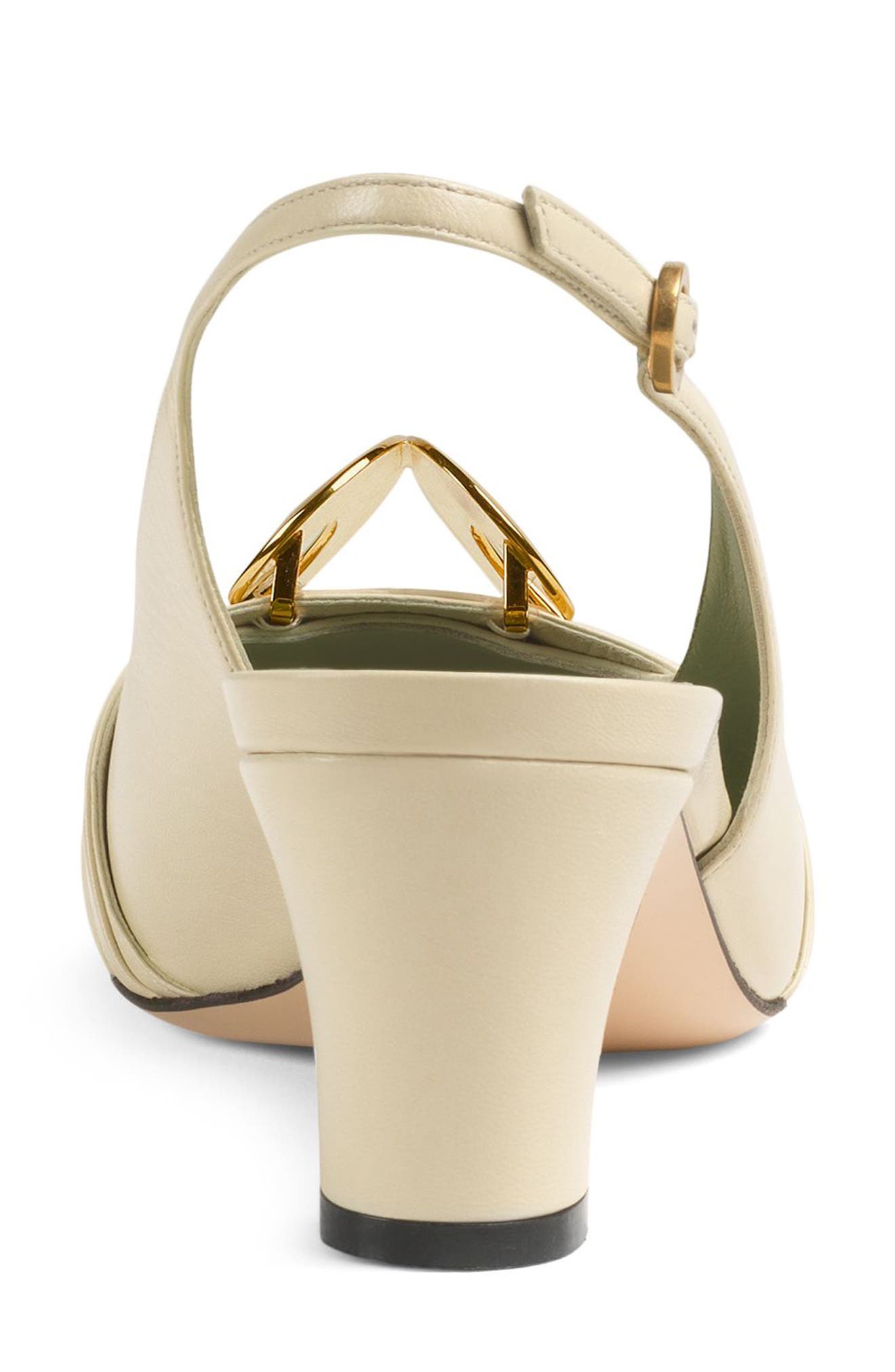 Gucci Usagi Square Toe Slingback Pump, Alternate, color, 