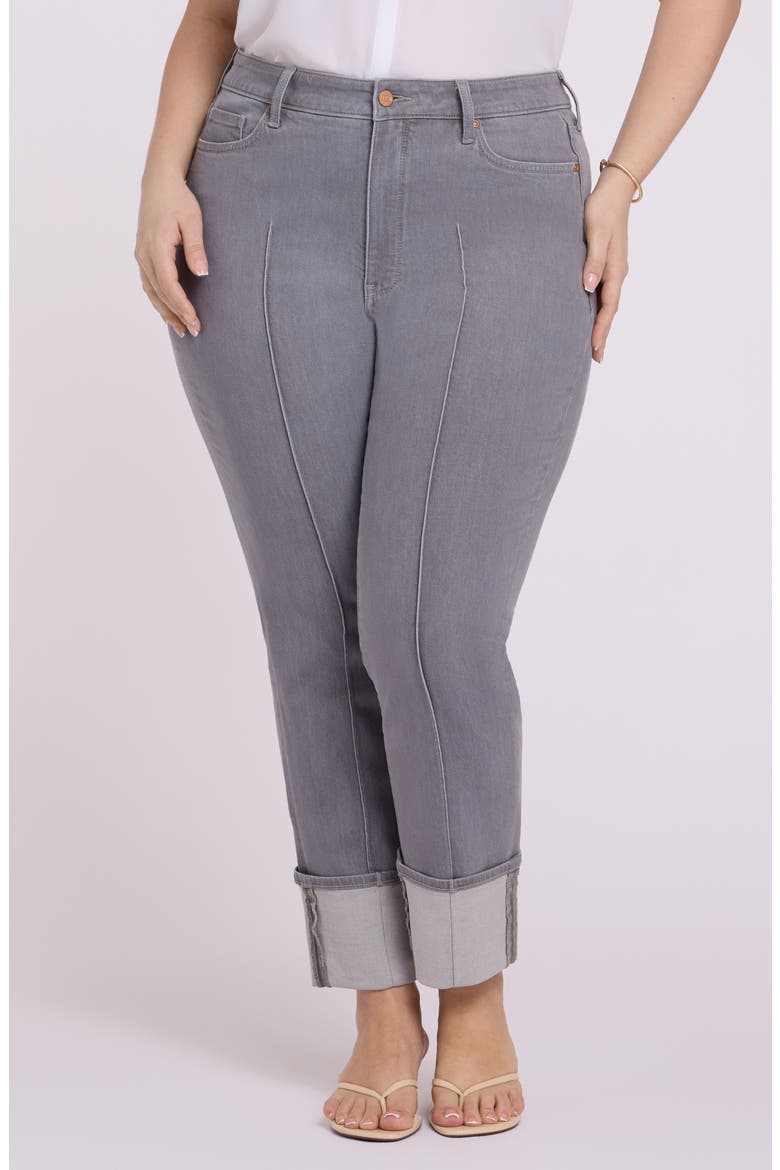 Marilyn Cuffed Pintuck Straight Leg Jeans, Main, color, CHARISMA