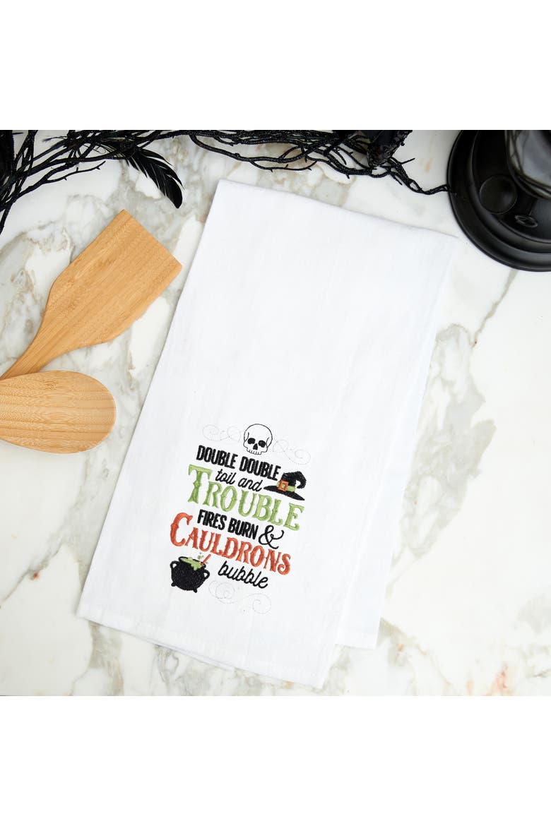 Double Toil & Trouble Towel, Alternate, color, Green
