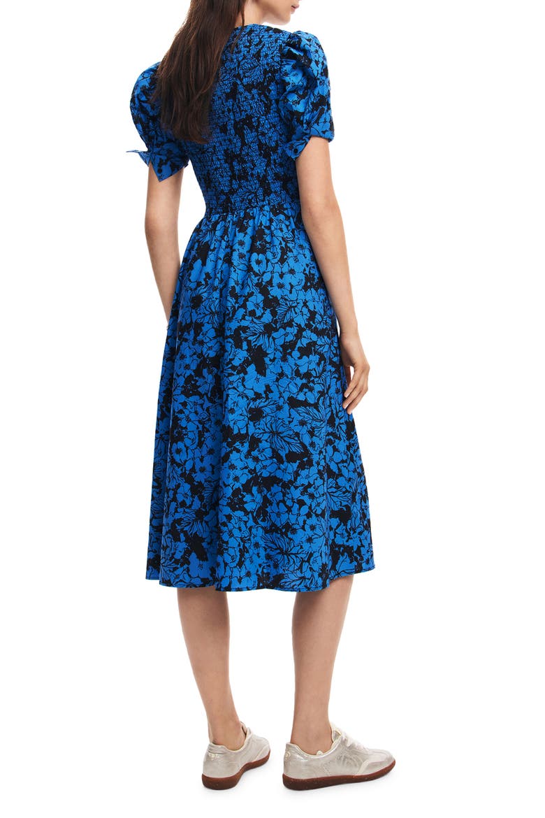 San Diego Puff Sleeve Fit & Flare Dress, Alternate, color, BLUE