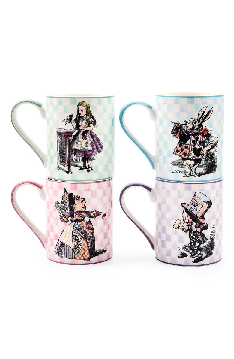 MACKENZIE CHILDS Duchess Check Mug, Alternate, color, Pink